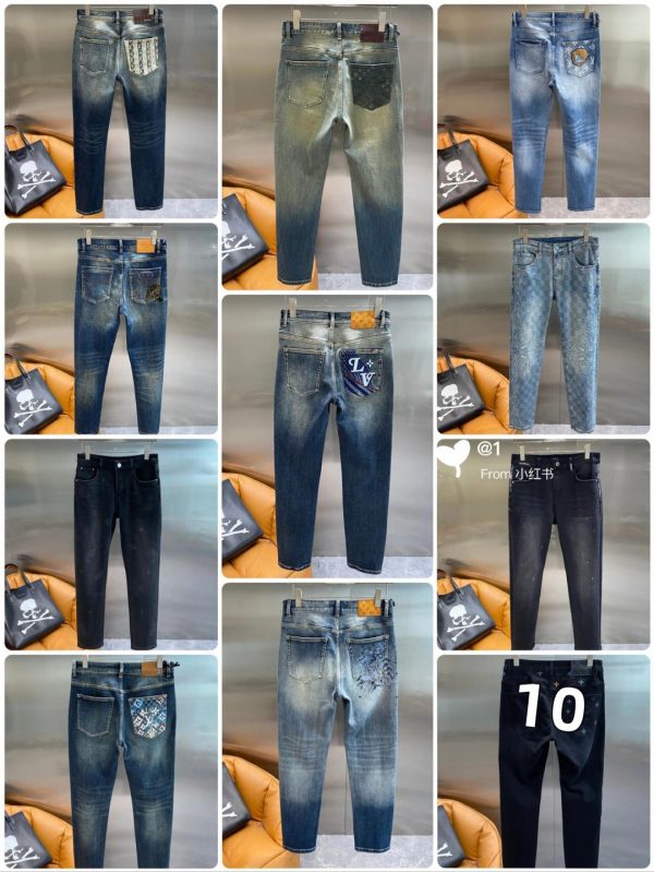 Men’s jeans, sizes 29-42, suitable for 50-100kg, durable denim, multiple trendy styles, best-selling