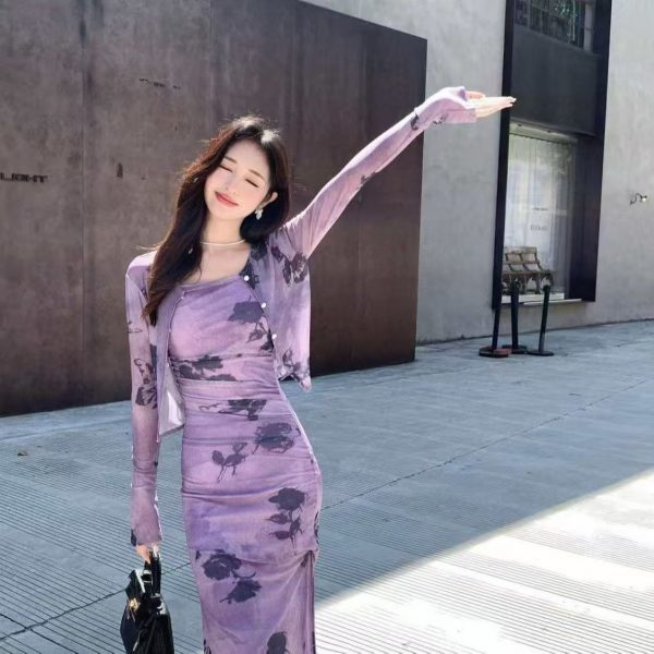 women’s two-piece dress wholesale stylish set M-3XL supplier guangzhou china