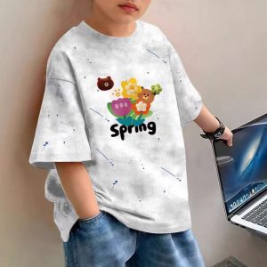 children’s t-shirts wholesale sizes 100-150, various styles and colors, high-quality fabric
