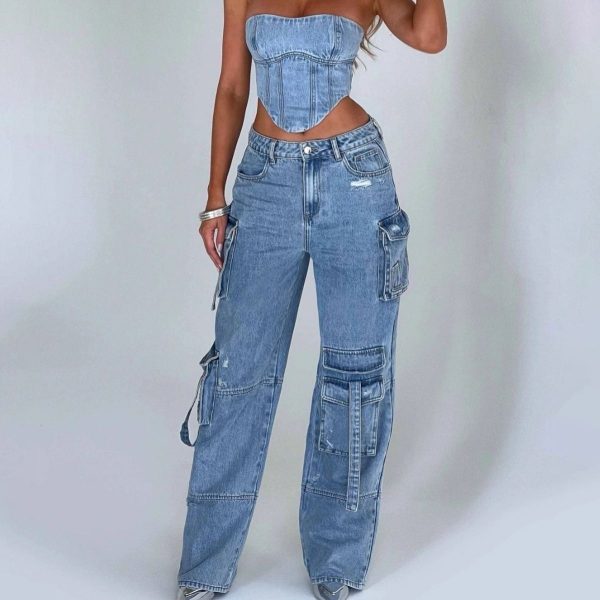 women’s jeans wholesale high-quality denim suitable for 45-90KG sizes global supply
