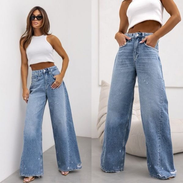 women’s jeans wholesale denim pants bulk supplier guangzhou china 50-90kg
