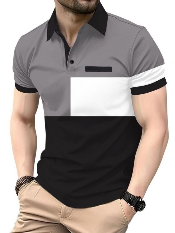men’s polo t-shirt wholesale high-quality fabric M-5XL multiple patterns and colors