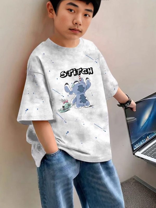 children’s t-shirts wholesale sizes 100-150, various styles and colors, high-quality fabric