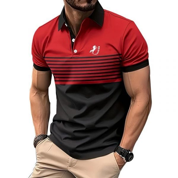 men’s polo t-shirt wholesale high-quality fabric M-5XL multiple patterns and colors