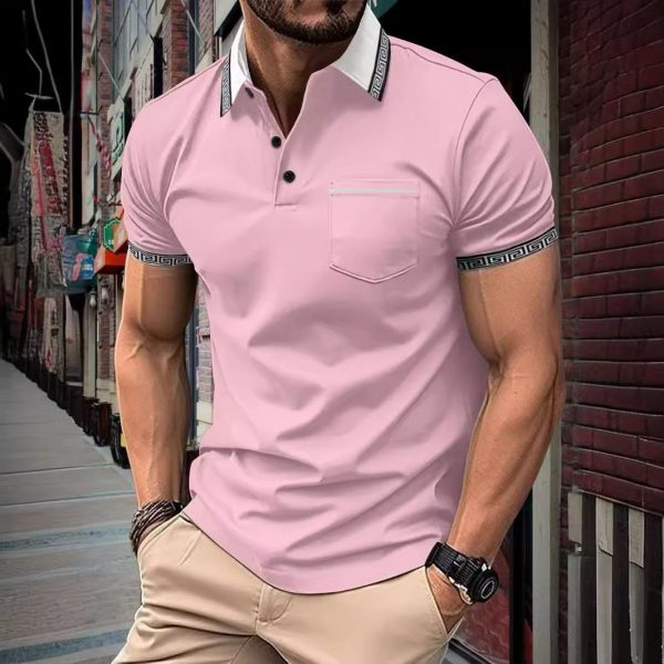 men’s polo t-shirt wholesale high-quality fabric M-5XL multiple patterns and colors