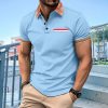 men’s polo t-shirt wholesale high-quality fabric M-5XL multiple patterns and colors