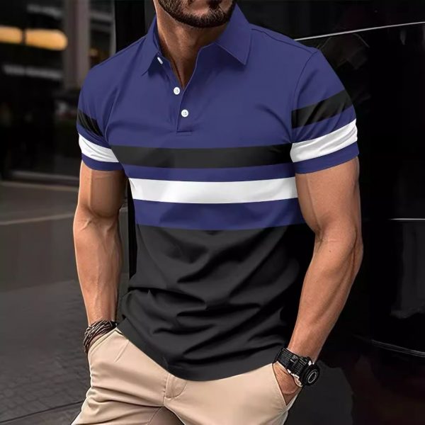 men’s polo t-shirt wholesale high-quality fabric many colors and patterns M-5XL 50-120KG