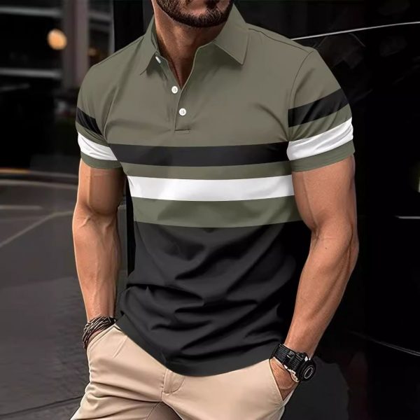 men’s polo t-shirt wholesale high-quality fabric many colors and patterns M-5XL 50-120KG