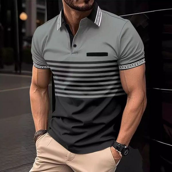 men’s polo t-shirt wholesale high-quality fabric many colors and patterns M-5XL 50-120KG