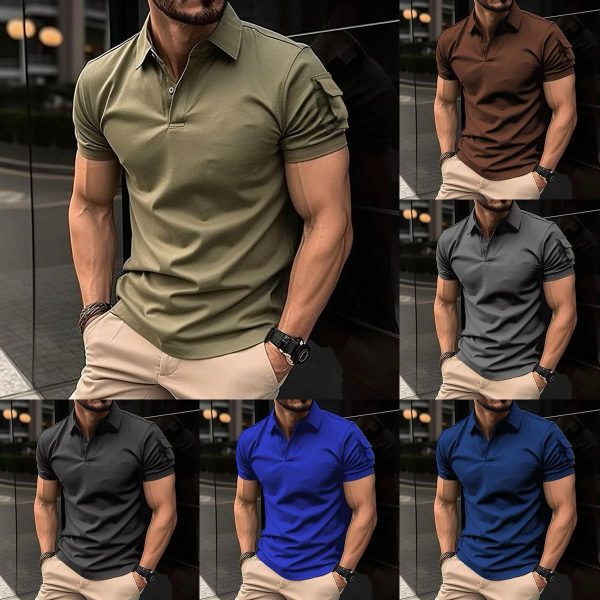 men’s polo t-shirt wholesale high-quality fabric many colors and patterns M-5XL 50-120KG