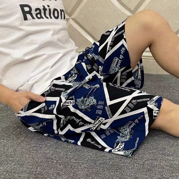 Wholesale men’s beach shorts, thin summer style, loose fit, quick-drying, multiple patterns, global shipping