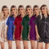 women’s pajama set wholesale sleepwear bulk short sleeve supplier guangzhou china