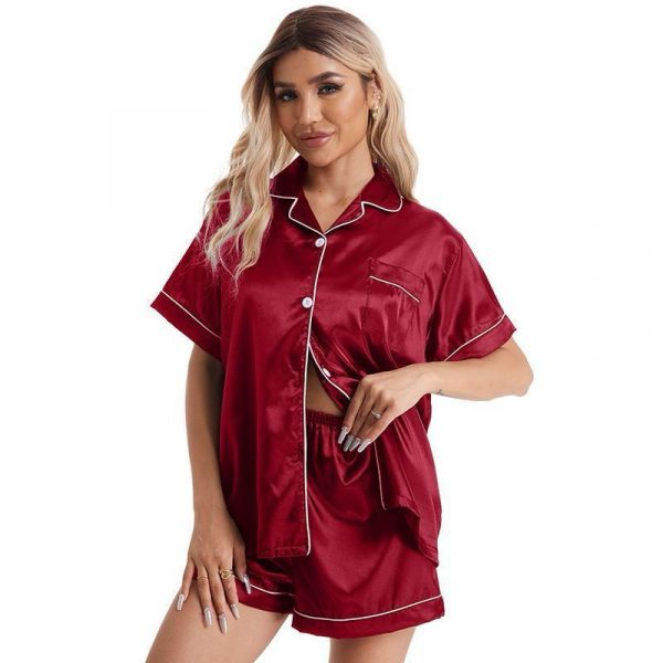 women’s pajama set wholesale sleepwear bulk short sleeve supplier guangzhou china