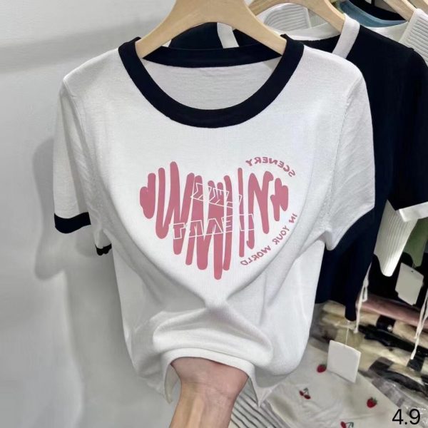 Wholesale women’s T-shirts, all sizes, casual and trendy, multiple flower patterns and colors, comfortable, global shipping