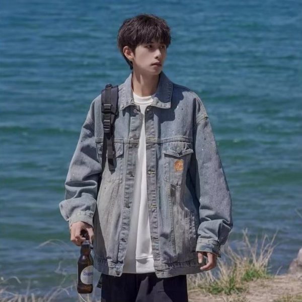 men’s denim jackets wholesale 50-100KG various styles high-quality fabric