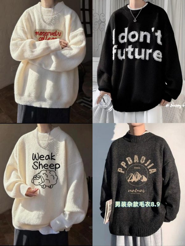 men’s assorted sweaters wholesale sizes M-4XL various styles high-quality fabric