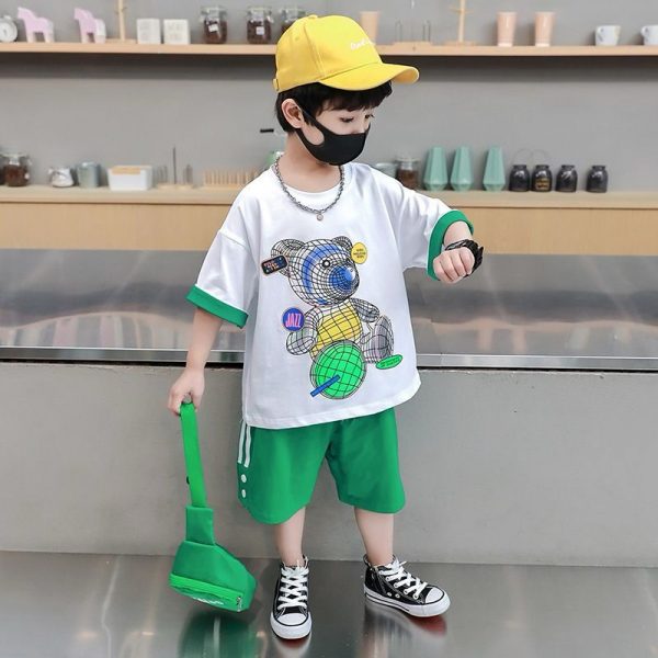 children’s summer set wholesale vibrant colors stylish sets for ages 3-12