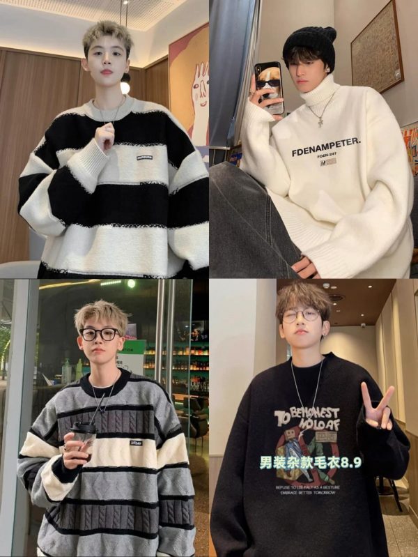 men’s assorted sweaters wholesale sizes M-4XL various styles high-quality fabric