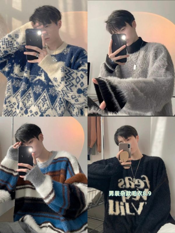 men’s assorted sweaters wholesale sizes M-4XL various styles high-quality fabric