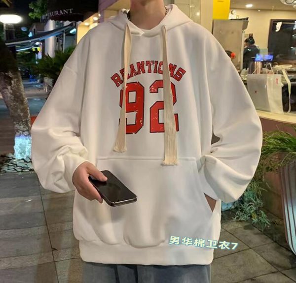 men’s hooded cotton blend sweaters wholesale sizes M-3XL suitable for 50-100KG