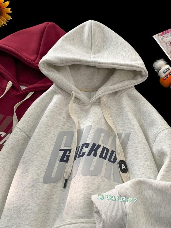 men’s hooded cotton blend sweaters wholesale sizes M-3XL suitable for 50-100KG