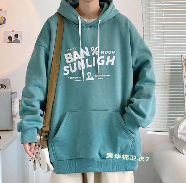 men’s hooded cotton blend sweaters wholesale sizes M-3XL suitable for 50-100KG