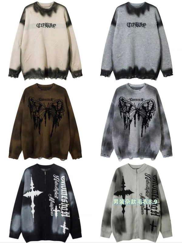 men’s assorted sweaters wholesale sizes M-4XL various styles high-quality fabric