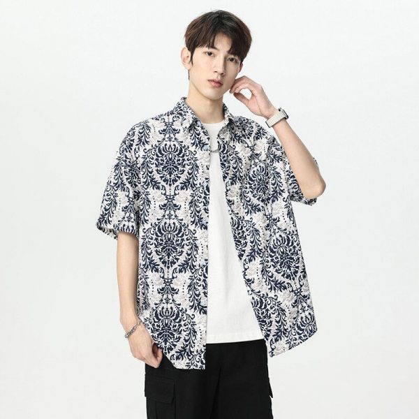 men’s floral shirt wholesale various sizes floral patterns good quality