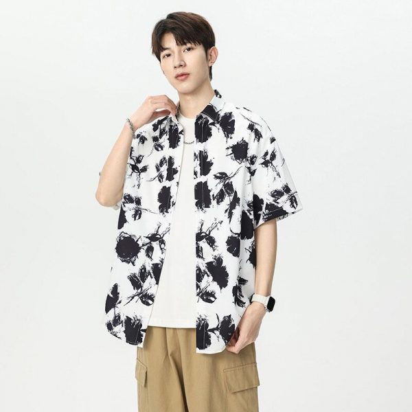 Wholesale men’s floral shirts, multiple sizes, high-quality fabric, trendy floral patterns, global shipping