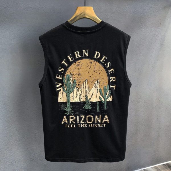 men’s non-t-shirt tank top wholesale M-4XL all cotton fabric multiple styles global shipping